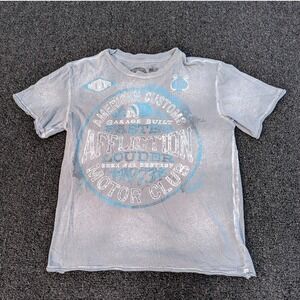 Affliction Y2K American Customs Graphic T-Shirt Motorcycle Short Sleeve Small